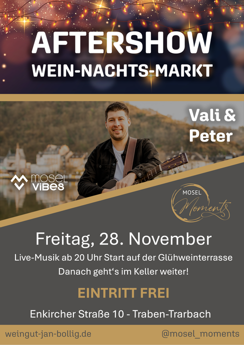 Aftershow Event Nr. 3 am 28.11. mit Vali & Peter