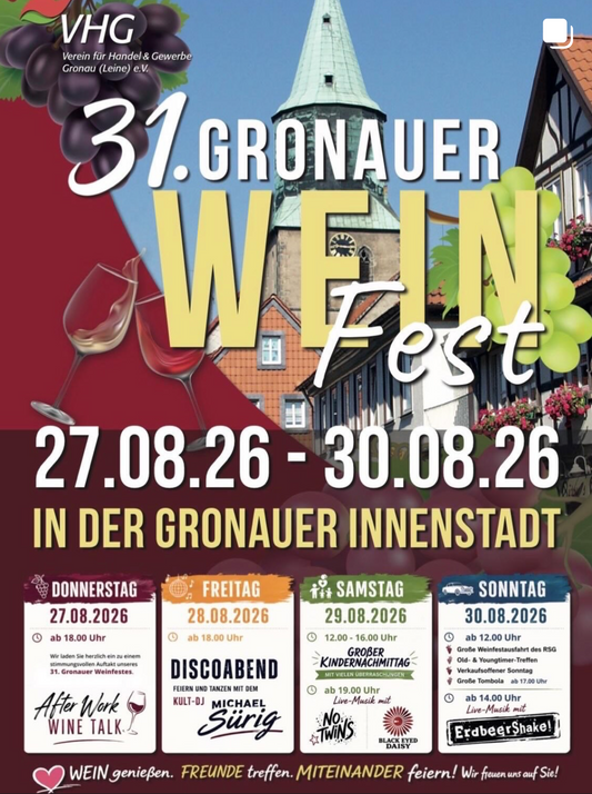 31. Gronauer Weinfest 2026 in Gronau (Leine)